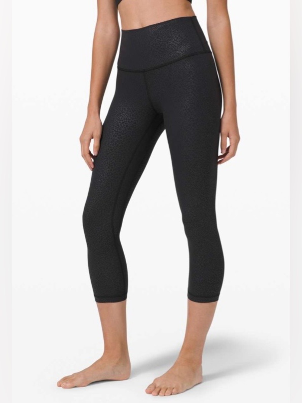 Lululemon Athletica Align Crop - Formulate Emboss Black